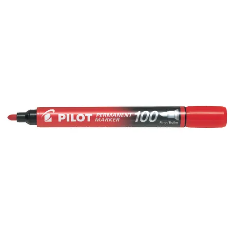 Viltstift PILOT 100 rond fijn rood – afbeelding 3