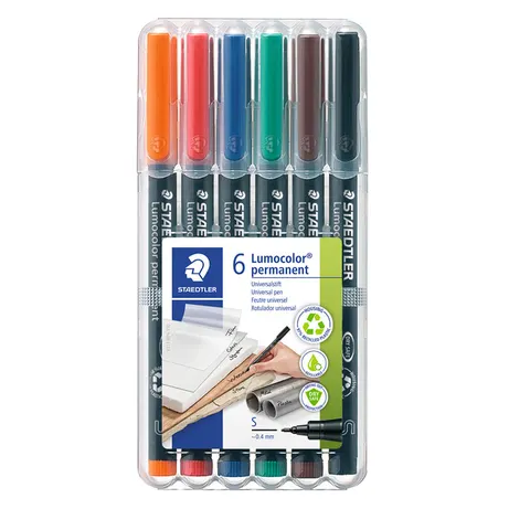 STAEDTLER Lumocolor S permanent - Box 6 st – afbeelding 3