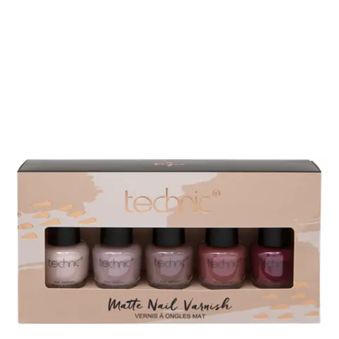 Technic Matte Nagellak Set – 5 stuks – afbeelding 2