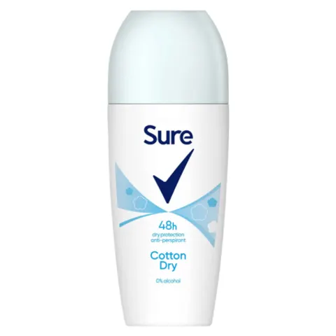 Sure Roll-On Deoderant 48h Cotton Dry - 50ml – afbeelding 2