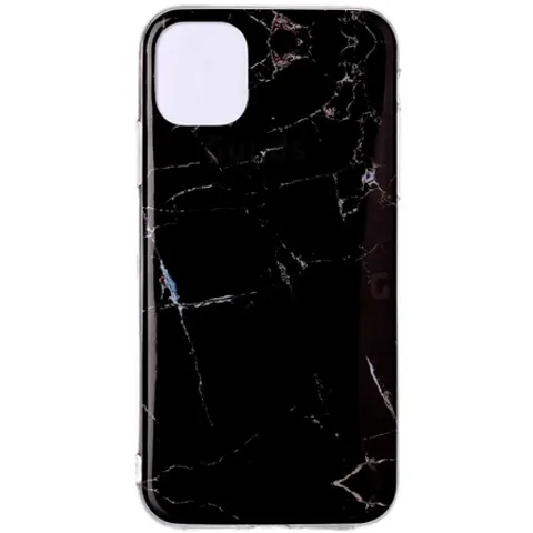 BasicPlus iPhone 11 Cover - Zwart Marmer – afbeelding 3