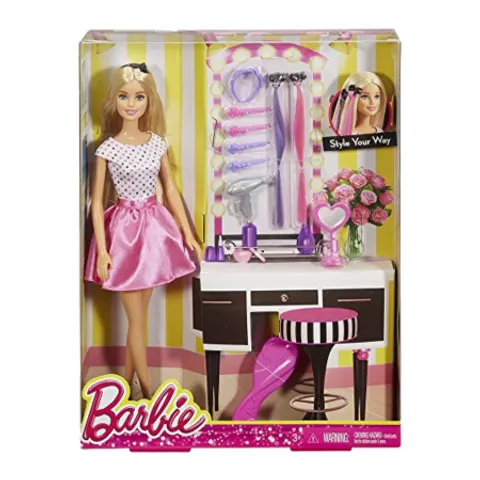 Barbie pop met haaraccessoires – afbeelding 3
