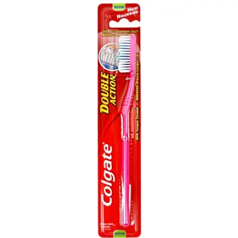 Colgate Dubbele Actie Tandenborstel Medium - Roze – afbeelding 4