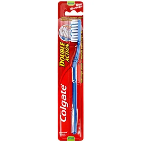 Colgate Dubbele Actie Tandenborstel Medium - Roze – afbeelding 2
