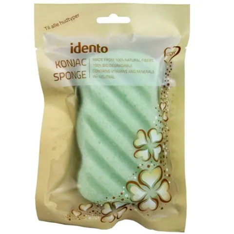 Idento Konjac Wave Spons - Groene Thee – afbeelding 3