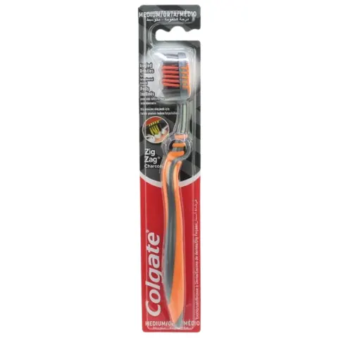 Colgate Zig Zag Charcoal Medium Tandenborstel – afbeelding 2