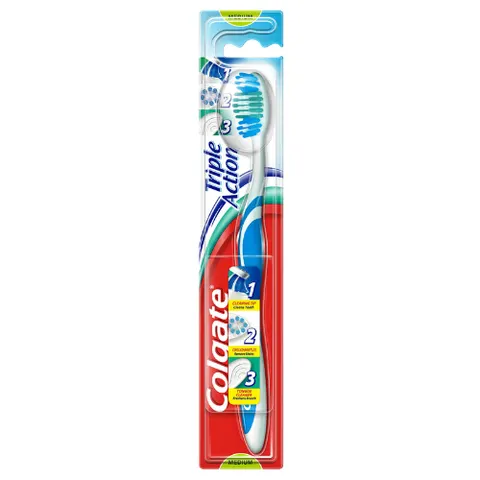 Colgate Triple Action Medium Tandenborstel – afbeelding 2