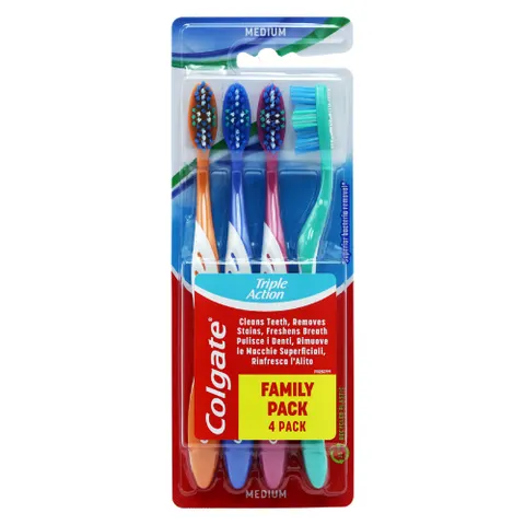 Colgate Triple Action Medium Tandenborstel - 4 stuks – afbeelding 2