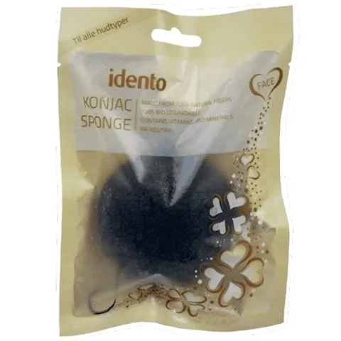 Idento Konjac Spons - Bamboe Charchoal – afbeelding 3