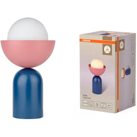 OSRAM Tischleuchte Decor Bowl, blau/pink, Stahl, E14 – blau, pink – Bild 2