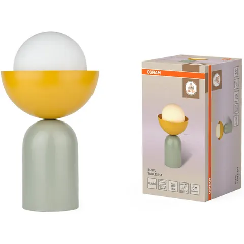OSRAM Tischleuchte Decor Bowl, grün/gelb, Stahl, E14 – grün, gelb – Bild 2