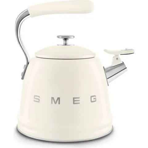 Smeg Wasserkessel WKF01CR Wasserkessel 50s Style Creme - für alle Herdarten inkl. Indukt, Kein Topf (Retro), 50s Style – beige – Bild 2