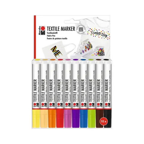 Marabu Textilmarker , Textile Marker, , 10er Set – Bild 2