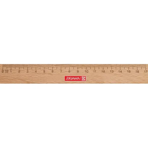 Holzlineal | 17 cm, braun – Bild 2