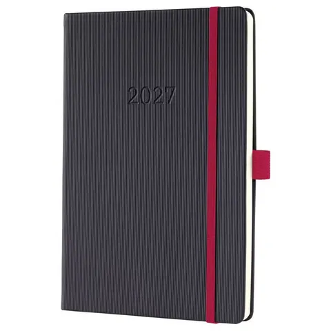 sigel Buchkalender Conceptum 2027, ca. DIN A5, schwarz/rot – Bild 2