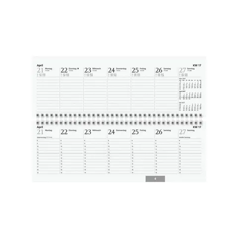 Glocken Tischkalender , Querterminbuch, , 2027, blau – Bild 2