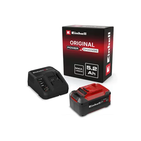 Einhell 5,2 Ah PXC Starter-Kit Akku Starter-Set – rot|schwarz – Bild 3