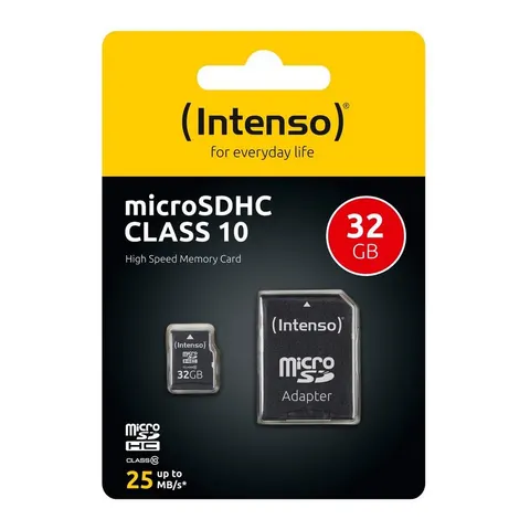 Intenso SD MicroSD Card 32GB Class10 inkl. SD Adapter – Bild 2