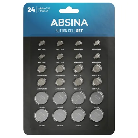 ABSINA Knopfzellen-Set, 24-teilig – Bild 2