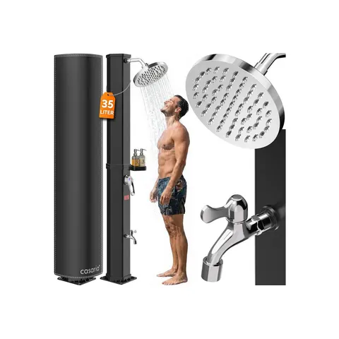 Casaria® Solardusche Schwarz 35L – Bild 2