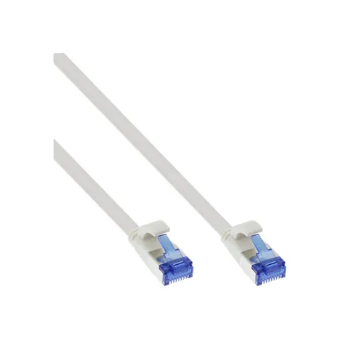 InLine® Patchkabel flach, U/FTP, Cat.6A, TPE halogenfrei, weiß, 20m – WeiA – Bild 2