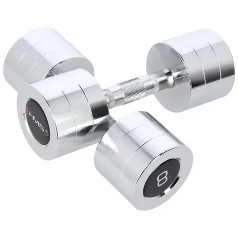 Hanteln HMS CHD08 (x2) – Silber – Bild 2