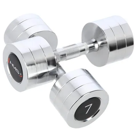 Hanteln HMS CHD07 (x2) – Silber – Bild 2