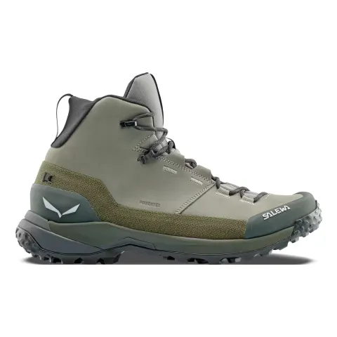 Wanderschuhe Salewa Puez Leather Mid PTX – Vert – 784368 – Bild 2