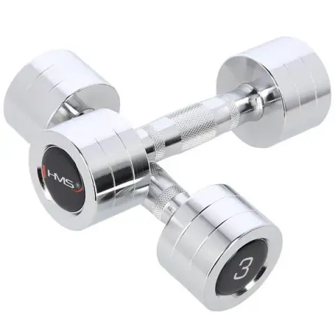 Hanteln HMS CHD03 (x2) – Silber – Bild 2