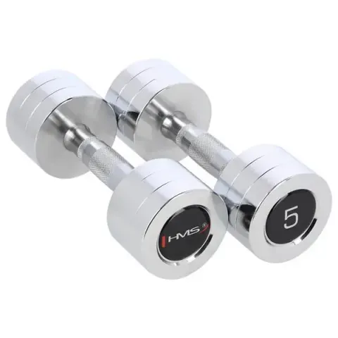 Hanteln HMS CHD05 (x2) – Silber – Bild 2