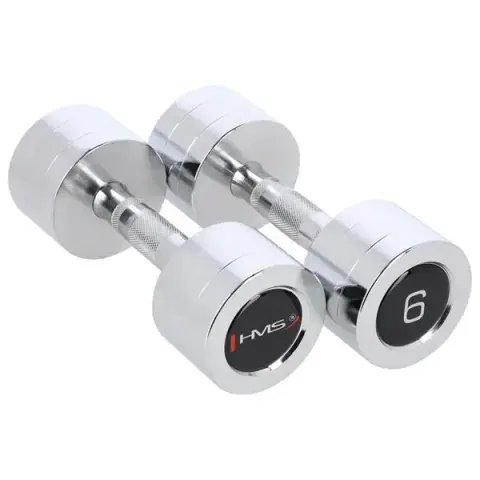 Hanteln HMS CHD06 (x2) – Silber – Bild 2
