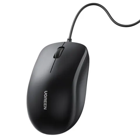 Mouse Wired USB UGREEN MU007, 1200DPI, 1.5m, Nero – immagine 2