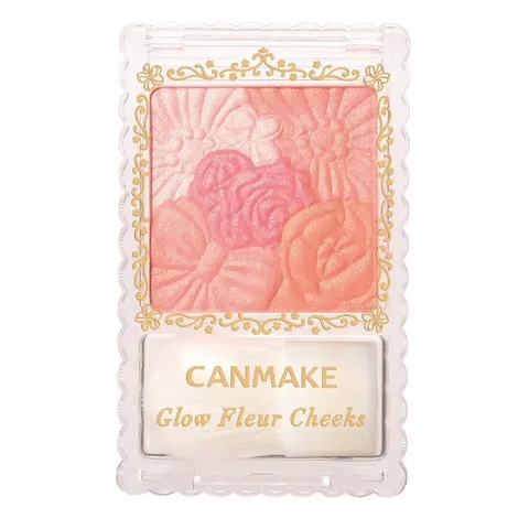 CANMAKE - Glow Fleur Cheeks - 6g - 01 Peach Fleur – Rosa – immagine 2