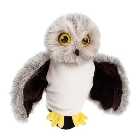 Beleduc Handpuppe Eule – grau – Bild 2