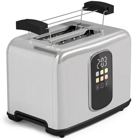 HOMCOM 2 Slice Toaster with Touch Screen, LED Countdown, 6 Browning Levels – image 2