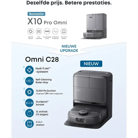 eufy Robotstofzuiger Omni C28 – afbeelding 2