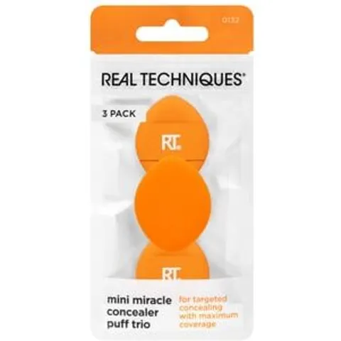 Real Techniques Mini M. Concealer Puff Trio Make-up spons, 1 st – afbeelding 3
