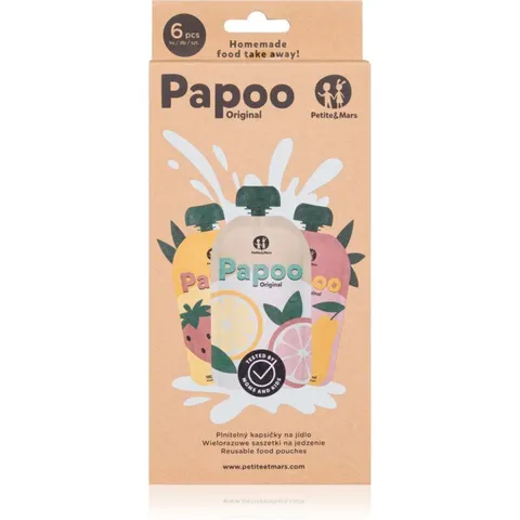Petite&Mars Papoo knijpzakje 6x150 ml – afbeelding 2