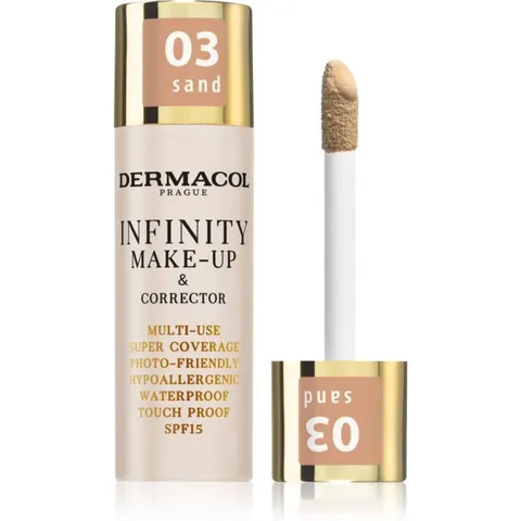 Dermacol Infinity Make-up & Corrector Foundationcrème, 03 Sand, 20 g – afbeelding 2