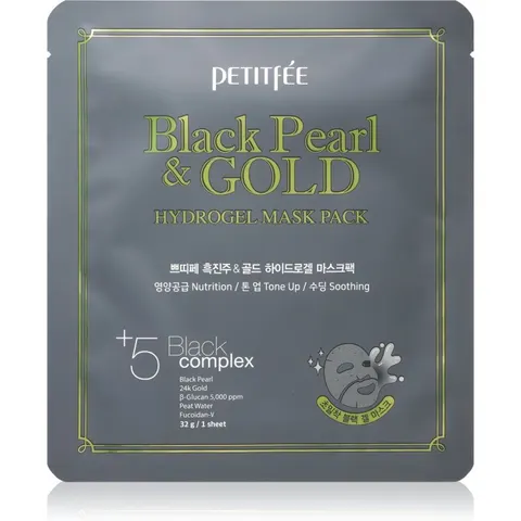 Black Pearl & Gold Hydrogel Mask Pack – afbeelding 2