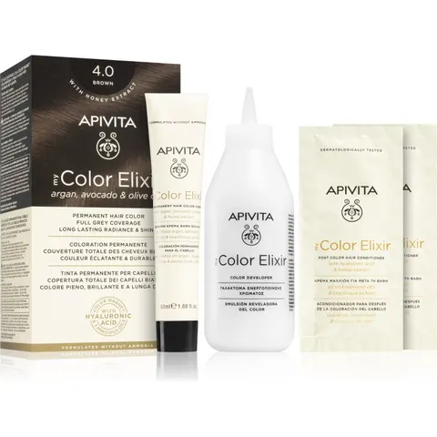 Apivita My Color Elixir Haarkleuring zonder Ammoniak Tint 4.0 Brown 1 st – afbeelding 2
