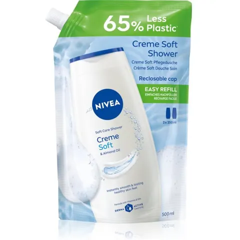 NIVEA Creme Soft Crèmige Douchegel Navulling 500 ml – afbeelding 2