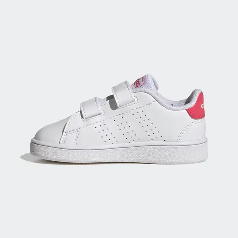 Baskets à scratch bébé - ADIDAS ADVANTAGE blanc/rose – image 2
