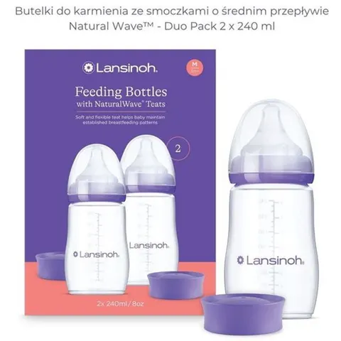 Lansinoh NaturalWave biberon Medium 2x240 ml – image 3