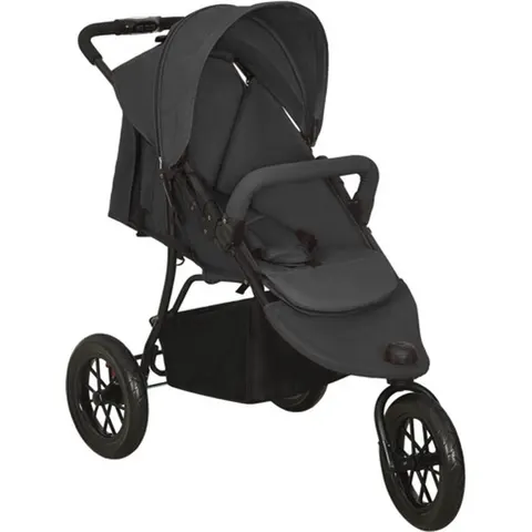 vidaXL Poussette pour bébé Anthracite Acier – image 2