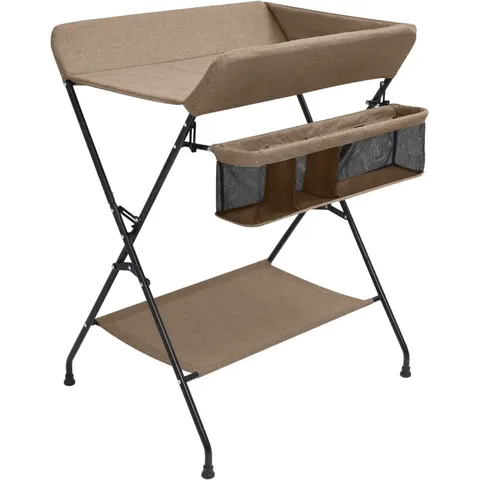 vidaXL Table à langer Taupe Fer – image 2