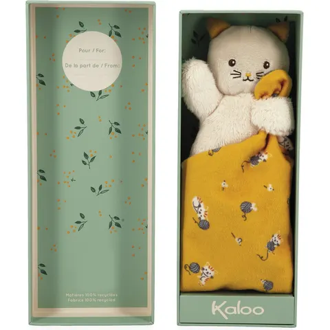 Doudou chat Carré douceur Jaune - Kaloo – image 2