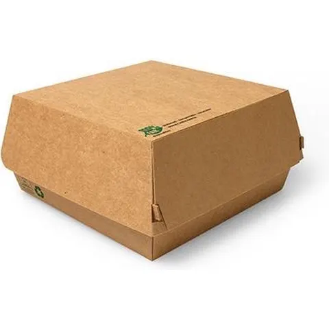 25 st. 25st. Kartonnen Hamburger Bakjes Groot – afbeelding 2