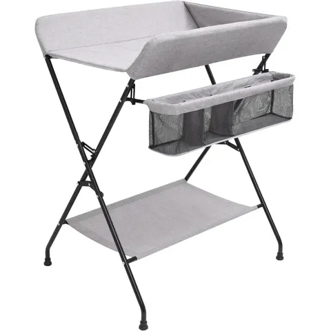 vidaXL Table à langer Gris clair Fer – image 2