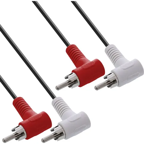 Tulp stereo audio kabel - haaks - 1,2 meter – afbeelding 2
